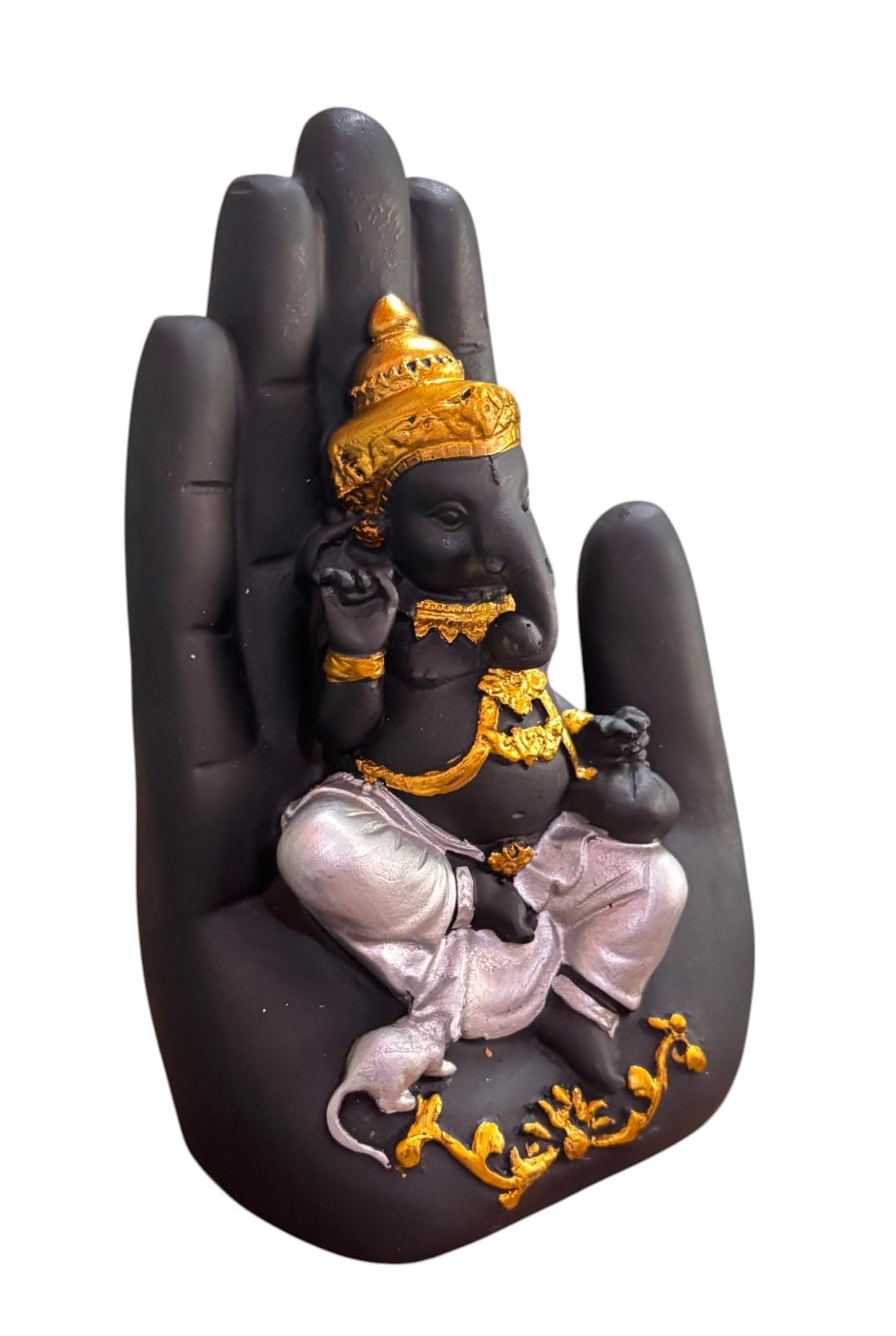 Ani Divine Lord Ganesha Hand Palm Idol || Ganpati Siddhi Vinayak Murti For Sacred Space, Pooja Ghar